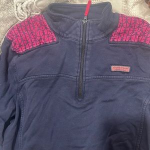 Navy and pink vineyard vines pullover